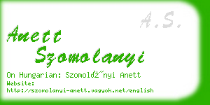 anett szomolanyi business card